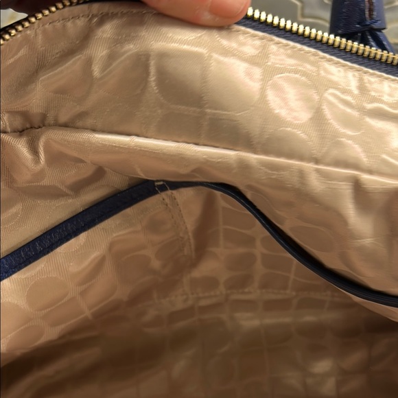 Kate Spade Blue Bag / purse with Leather Trim - Picture 5 of 9